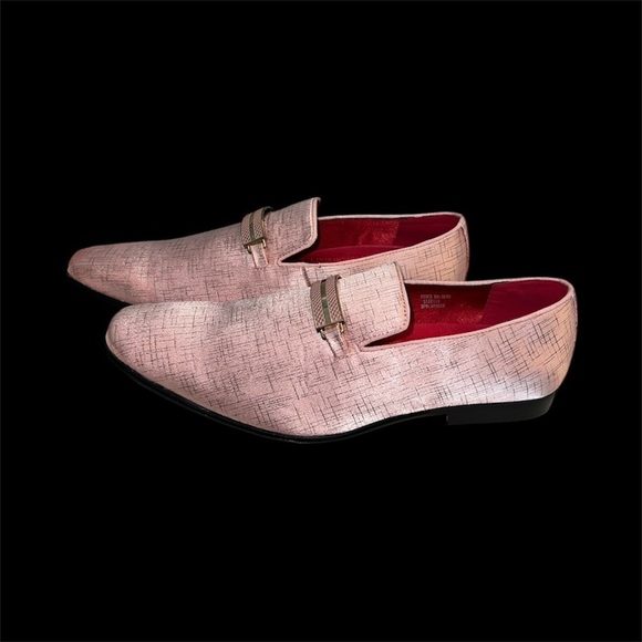 Salmon Textured Loafers with Red Lining $45 main image 6